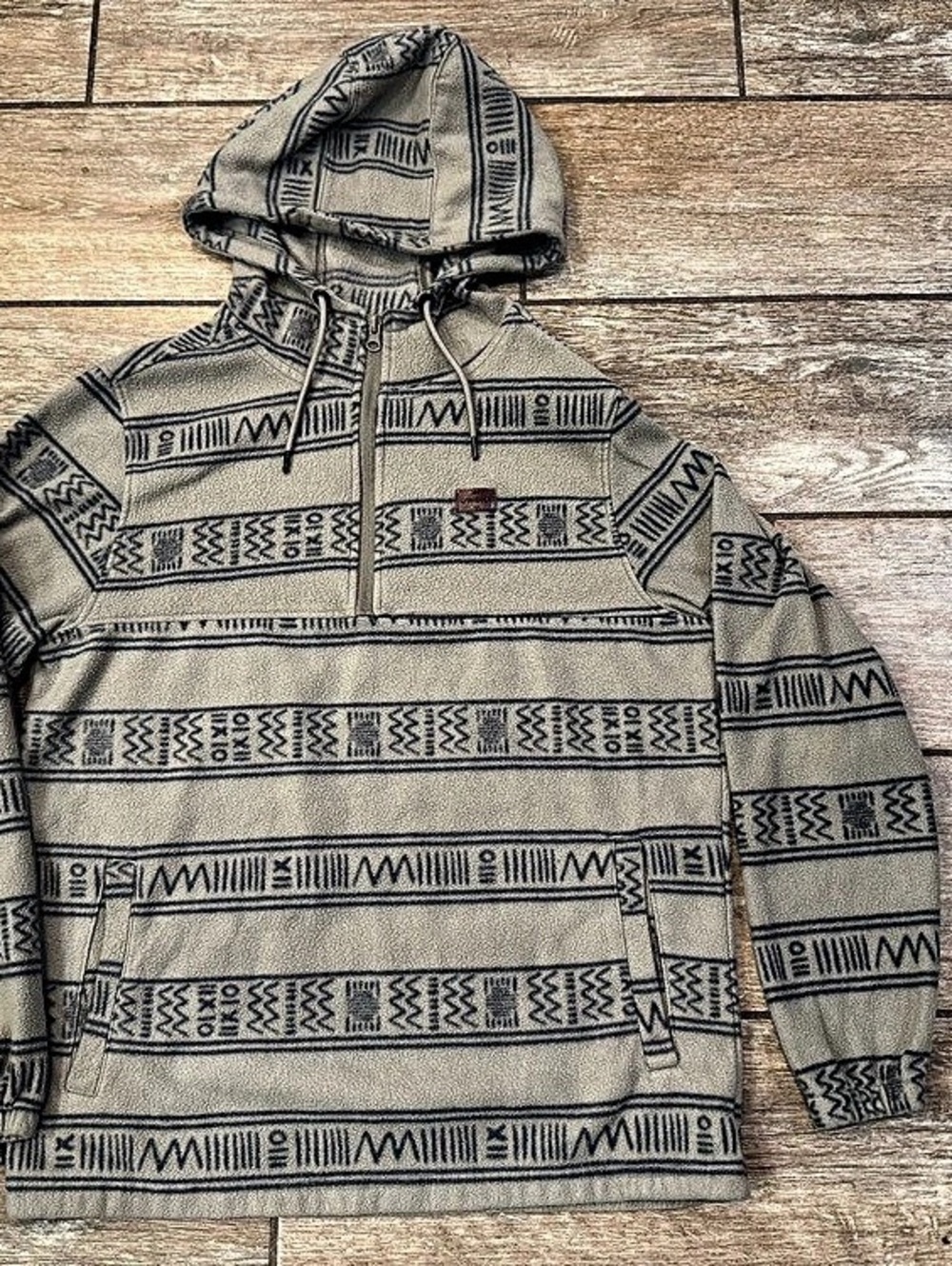 O'Neill Sierra Fleece Pullover Hoodie Men'Small Gray & White Small